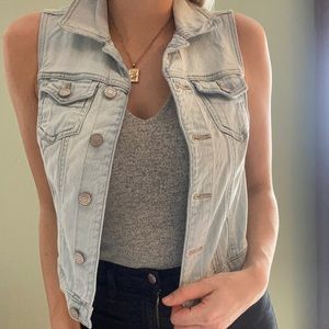 Garage Light wash denim vest